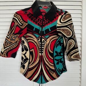 WOMEN'S IMPRESSIONISTIC  SWEATER,  SIZE: LARGE,  MULTI-COLORS, CREATED BY "NOUN"